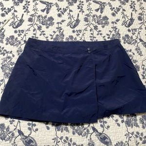 Lands’ End swimmini swim skirt quick dry deep sea navy nwot 16 attached panty